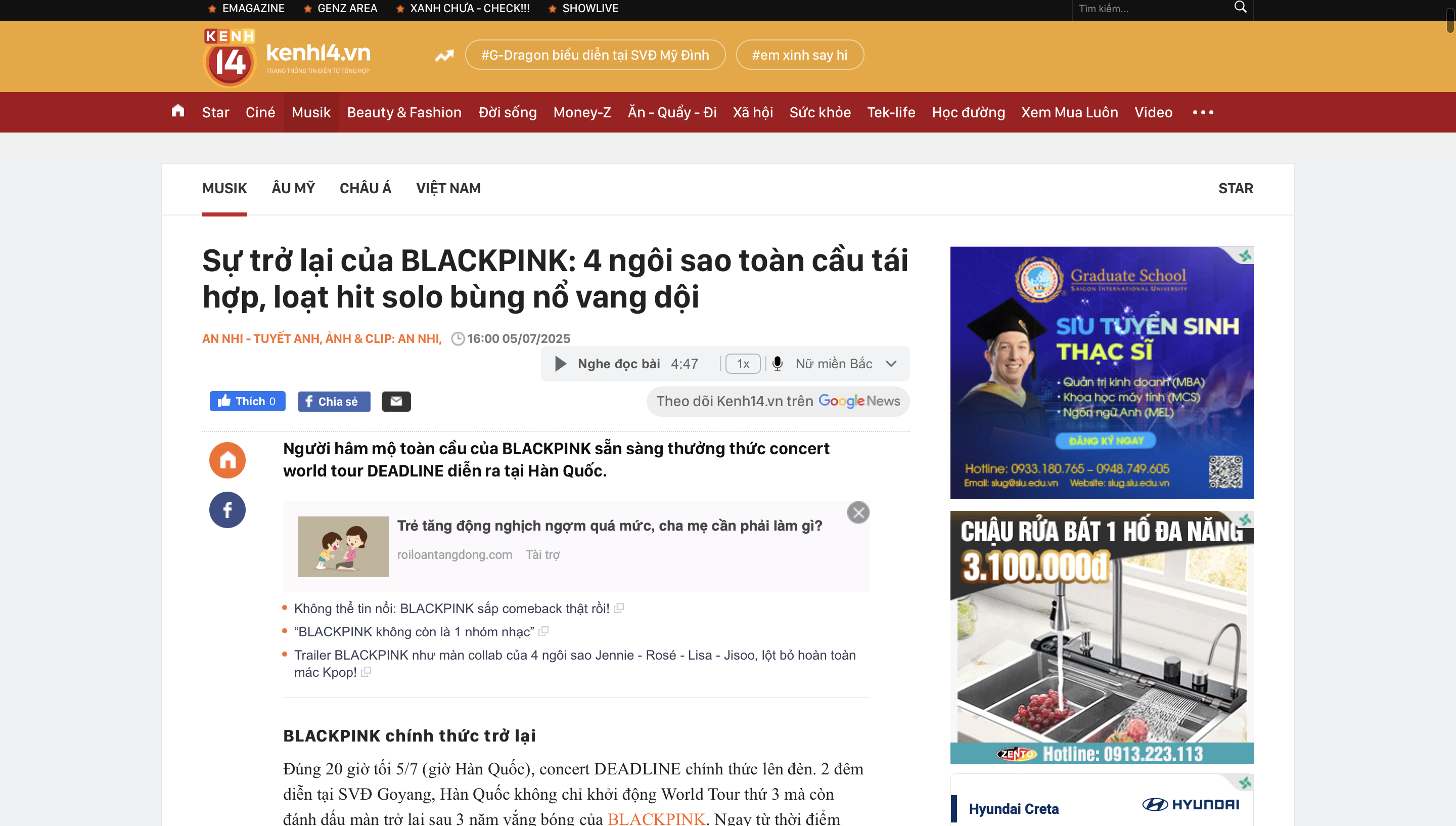 Booking báo Kenh14 chuyên nghiệp qua Clover by Van
